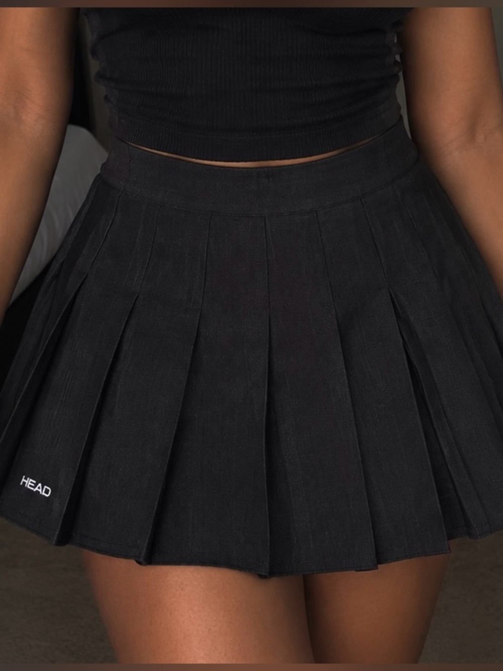 HEAD Women's Pleated Skater Skirt in Black